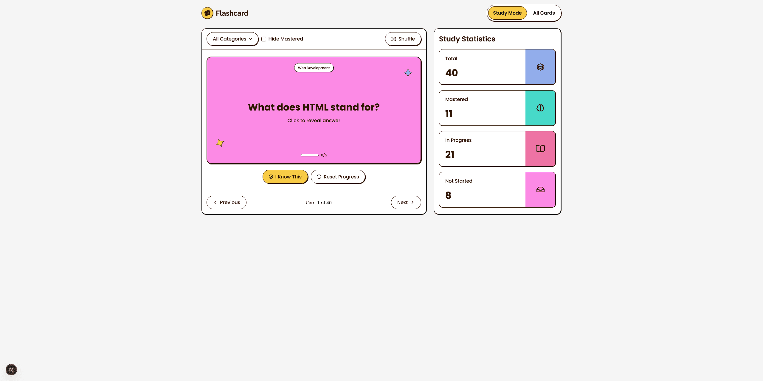 Flashcard App